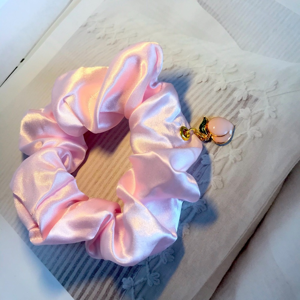 Peach charm Scrunchie